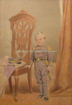 Watercolor portrait of Commodore Nutt